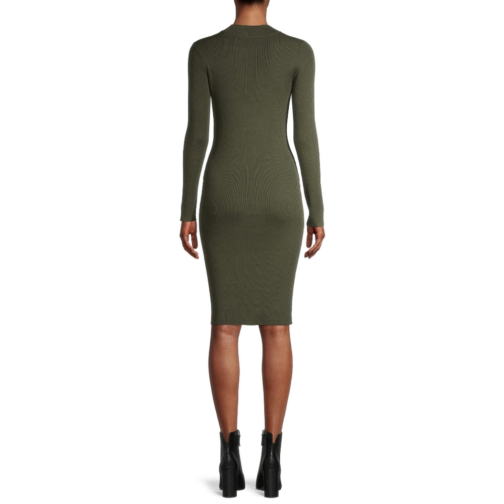 Lace up Bodycon Dress Long Sleeves NWOT - Picture 3 of 9